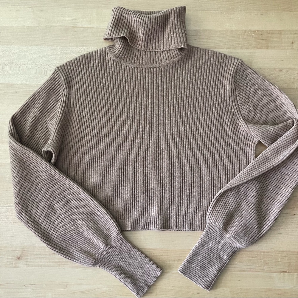Reformation Luisa Cropped Cashmere Turtleneck